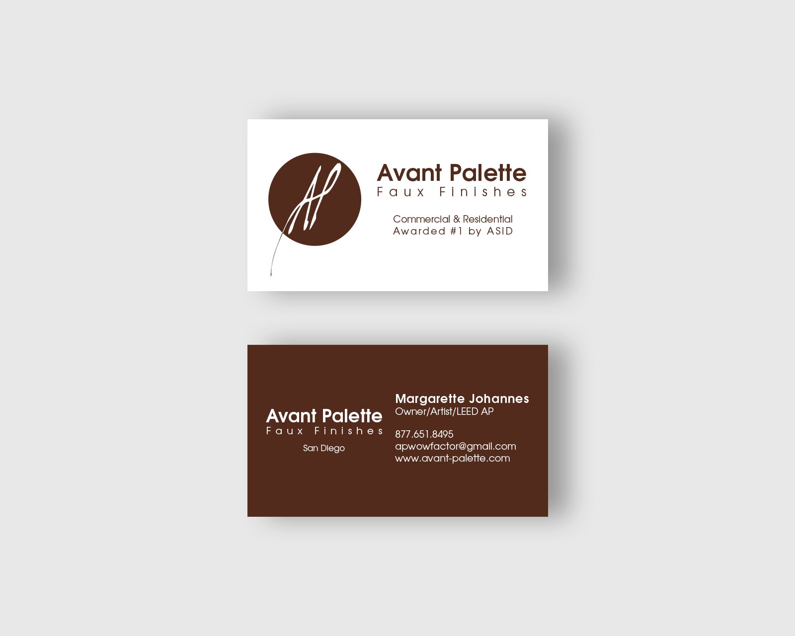 Avant Palette Business Card Design